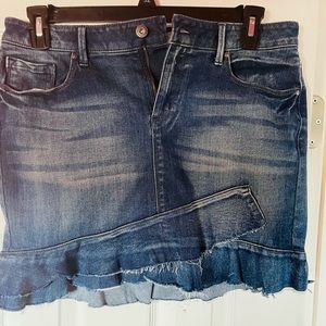 New ruffle Jean skirt
